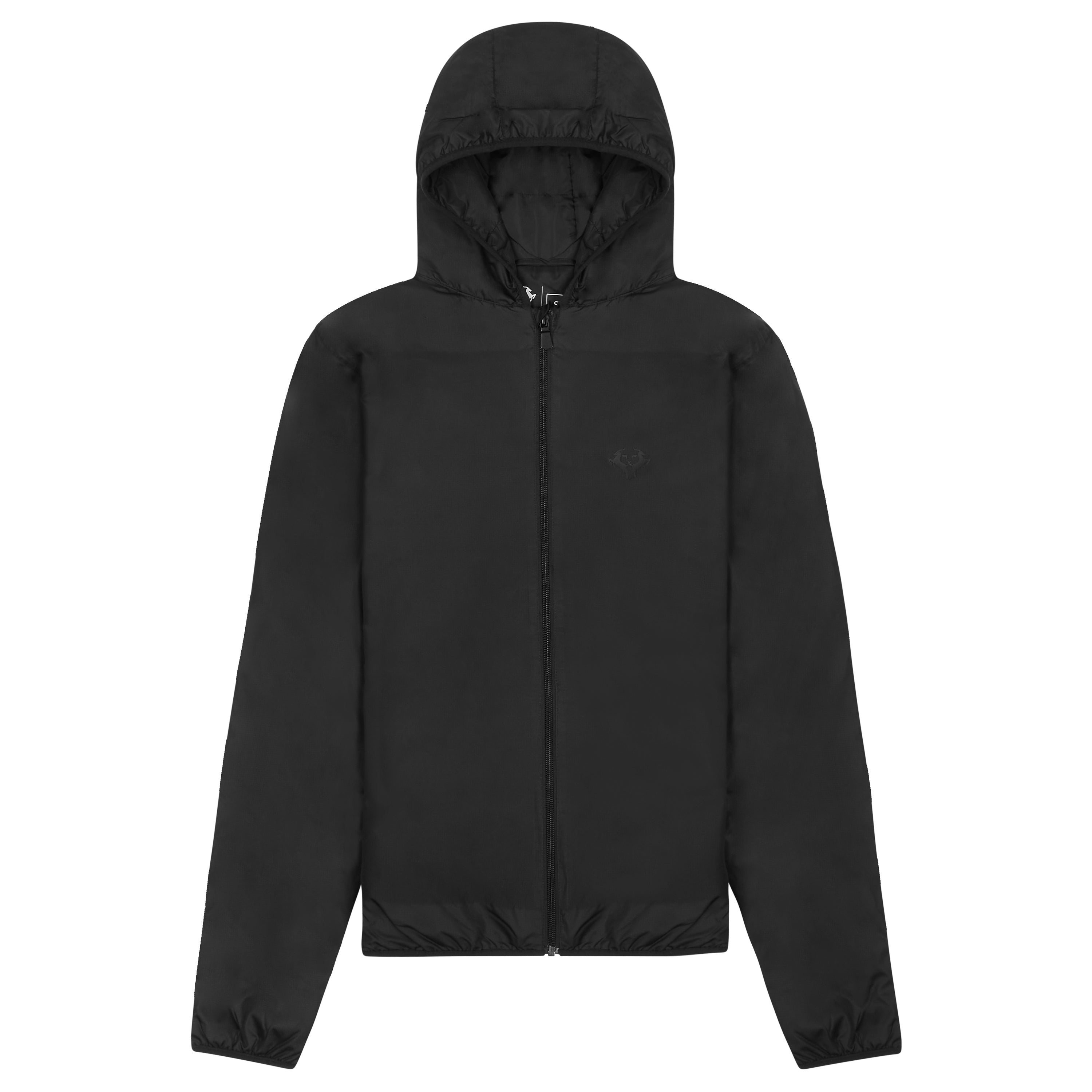 Mens 100% Recycled Lightweight Hooded Jacket Black - Trybe